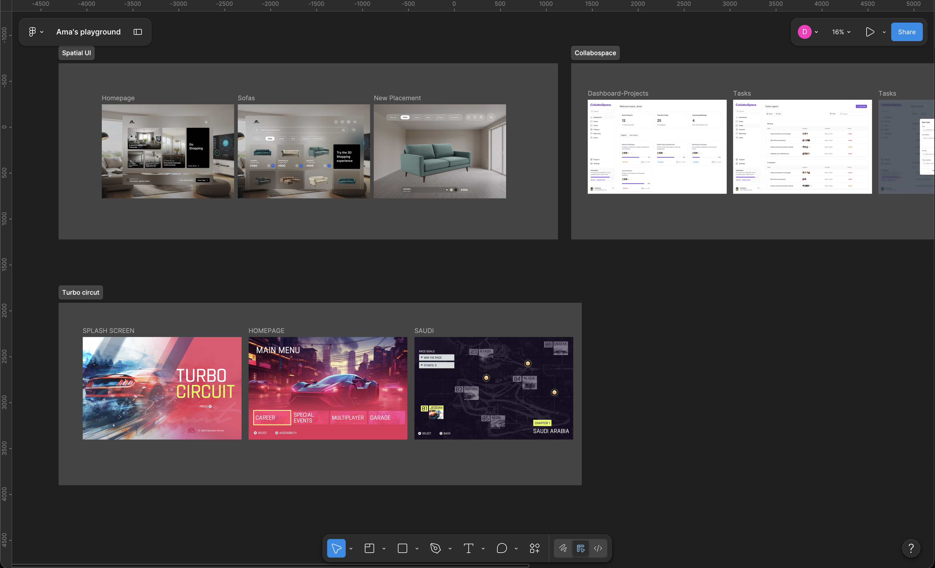 Figma Playground. — Mini-Projects · Curated Chaos